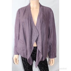 Coldwater Creek purple linen jacket
